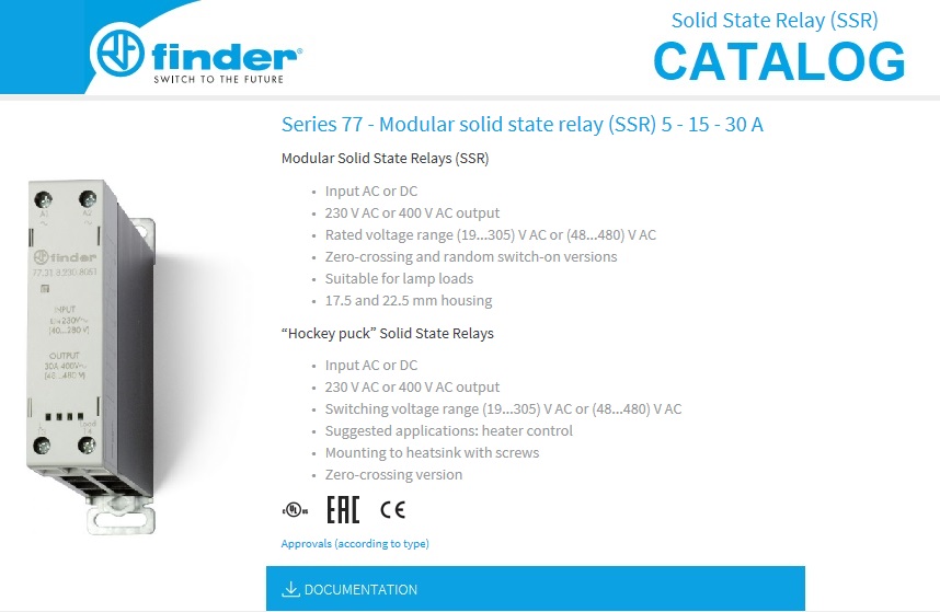 Finder Series 77 - Modular Solid State Relay Catalog